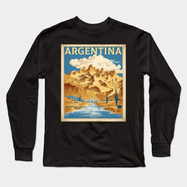 Argentina Vintage Tourism Poster Long Sleeve T-Shirt by TravelersGems